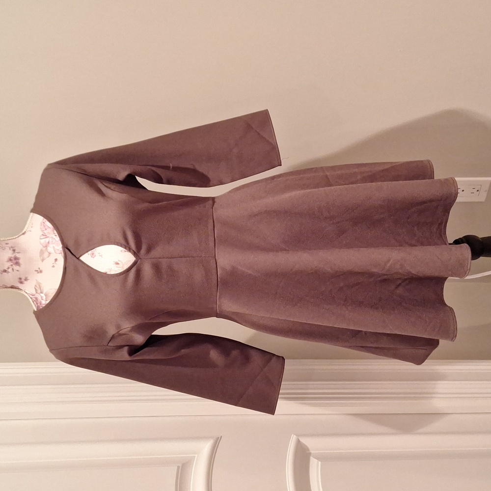 Everly Brown Green Cut Out Dress Small